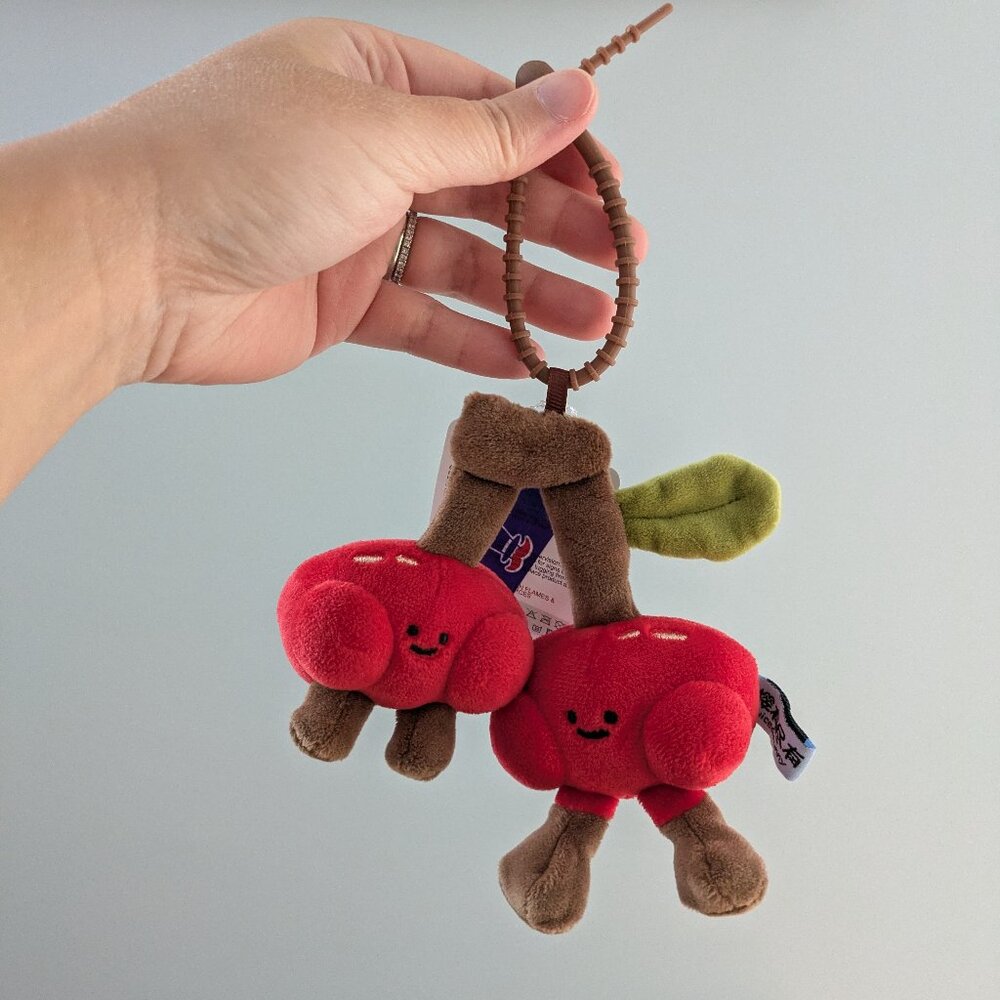 Adorable Kawaii Logaloga Cherry Keychain Plush